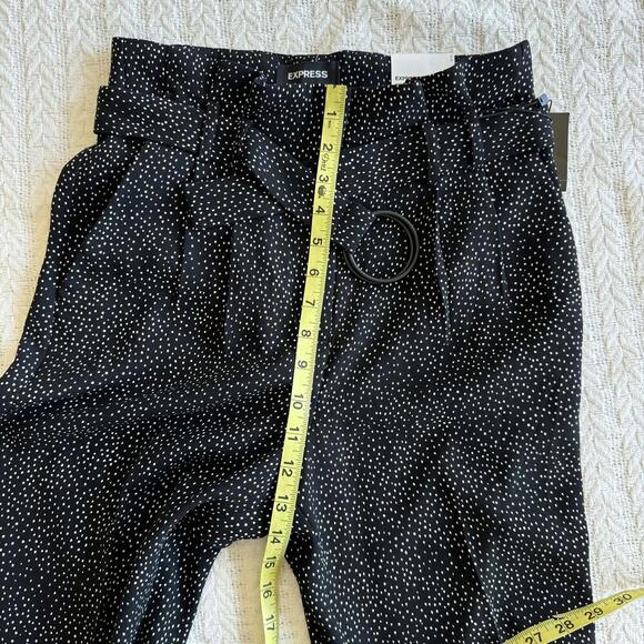 Express Women's Polka Dot Ankle Trousers Pants - Size 2P - Picture 6 of 9